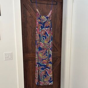 Banana Republic Blue Paisley Maxi Dress